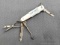Vintage George Ibberson or G Ibberson folding pocket knife with mother of pearl handles, a button