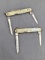 Two vintage Remington UMC folding pocket knives with what looks like and may be white gold and