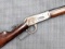 Winchester model 64 lever action rifle in .30 WCF has a Marble aperture tang sight, patent