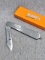 Marbles brand folding pocket knife with box. Blade, handle slabs, and fittings are tight. Box