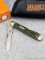 Marbles brand folding pocket knife with black case and box. Box is labeled MR190. Blade, handle