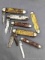 Vintage Remington and Remington UMC folding pocket knife parts incl. handles, blades, liners, and