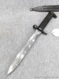 Swedish M1896 military rifle bayonet with scabbard is 13