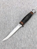 Kabar fixed blade knife, no 1228. Blade, handle slabs and fittings are tight. Measures 7