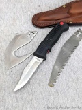 Kershaw brand Alaskan blade trader knife kit, model no 1098AK. Sheath measures 10