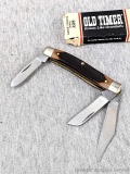 Schrade Old Timer pocket knife with original box and paper. Model 80T, measures 7