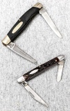 Buck 313 Cheney Bigelow pocket knife and a smaller Sabre folding knife. Larger about 4