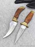 Two nice looking sheath knives, longer is 7-5/8