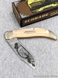 Schrade Hand Made folding pocket knife with a 4