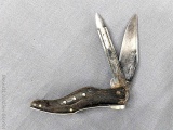 French Article Depose figural ladies shoe pocket knife, blade marked 'De Auouer'. Measures 2-5/8