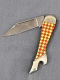 Dainty Remington UMC lady leg knife. The knife is in very good condition with clear and bright