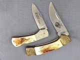 Parker and Precise folding pocket knives, larger measures 8