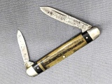 Canton Car-Van totem pole knife. The folding pocket knife had two blades, the handle slabs are