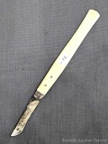 Rodgers Cutlery surgical scalpel or knife with a handle made of ivory colored bone or similar