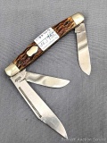 Vintage Solar folding pocket knife with three blades. The knife is in very good condition, with