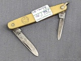 Vintage Remington UMC Masonic folding pocket knife with two blades. The knife is in overall good