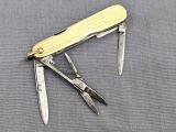 Antique George Wostenholm 14 K folding pocket knife is marked X 1813. The knife is in good condition