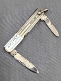 Vintage sterling silver double blade folding pocket knife. The knife is in very good condition with