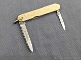 Remington UMC Howard Automobile Co. San Francisco promotional folding knife with gold plated