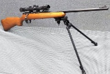 Marlin Model 25MN bolt action .22 Magnum rifle is topped with a Bushnell SportView 4x32 scope and