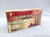 20 Rounds of Barnes Vor-tx .308 Winchester ammunition with 168 grain ballistic tip bullets.