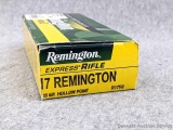 20 Rounds of Remington .17 Rem. ammunition with 25 grain HP bullets.