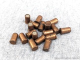 18 Rounds of .22 short blank rounds, they have a diamond headstamp, copper cases and we think were