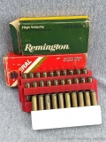 20 Rounds of Remington .222 Rem. ammunition with 50 grain SP bullets. Also comes with 20 pieces of
