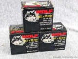60 Rounds of Wolf 7.62 x 39 ammunition with 122 grain FMJ bullets and non-corrosive steel cases.