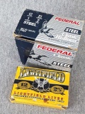 25 Rounds of Federal 12 gauge shotshells with no.2 steel shot and 5 rounds of Lightfield 12 gauge