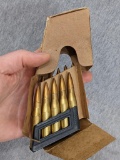 10 rounds of German 8x56mm for M95 Mannlicher rifle come in two stripper clips and original