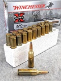 20 Rounds Winchester .270 Winchester Short Magnum ( WSM ) ammunition with 150 grain Power-Point