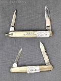 Two vintage Remington and Remington UMC promotional folding pocket knives. Both knives are in good