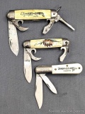 Imperial and Colonial folding pocket knives. All three knives are in good condition with decent