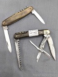 Two vintage or antique folding pocket knives by Rostfrei and Bienne. Both knives are in really good