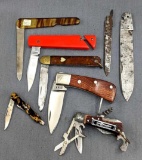 Folding pocket knives and knife parts incl. Ibberson made 4 1/2
