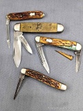 Four vintage Remington and Remington UMC folding pocket knives for parts or repair. The largest