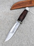 Case fixed blade knife with sheath is about 9