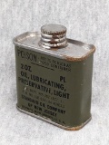 No shipping. US Military light preservative lubricating oil was made by the Standard Oil Co of New