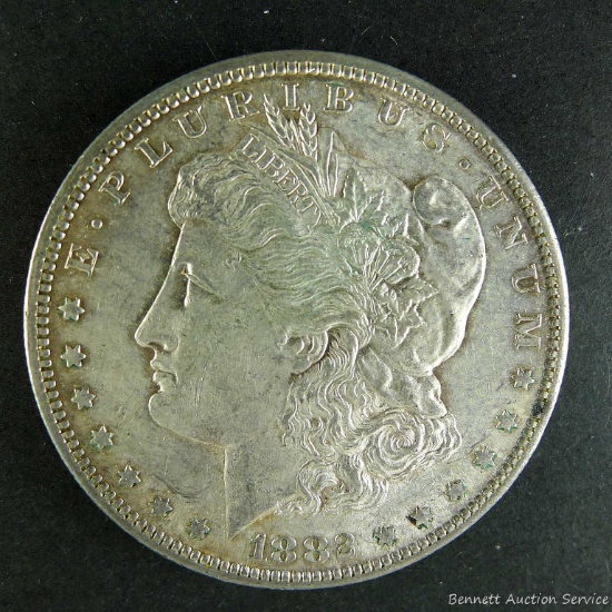 1882-S Morgan silver dollar.