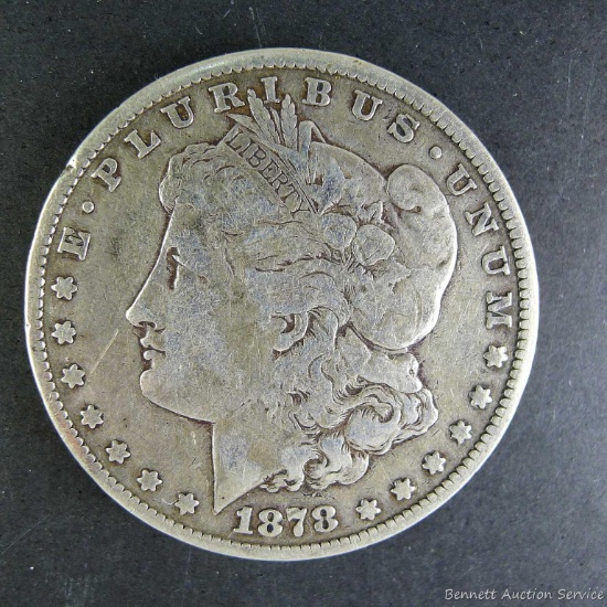 1878-CC Carson City Morgan silver dollar.