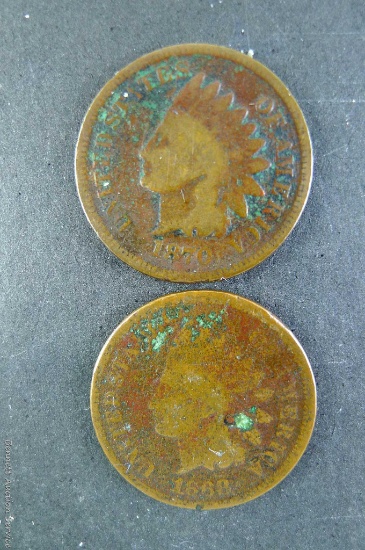 1888 and 1870 Indian Head cent.
