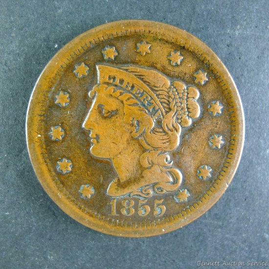 1855 Matron Head large cent .