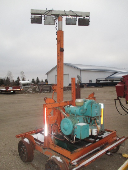 PORT. LIGHT TOWER ON RAIL CARTS