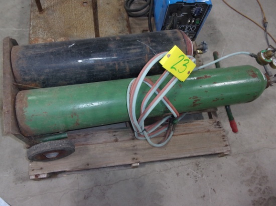 ACETYLENE TORCH SET W/CART & TANKS