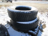 2- 295/75R 22.5 TRUCK TIRES