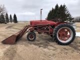 IHC M NARROW FRT. W/STANHOISTLOADER, 7' BUCKET, 12.4X38