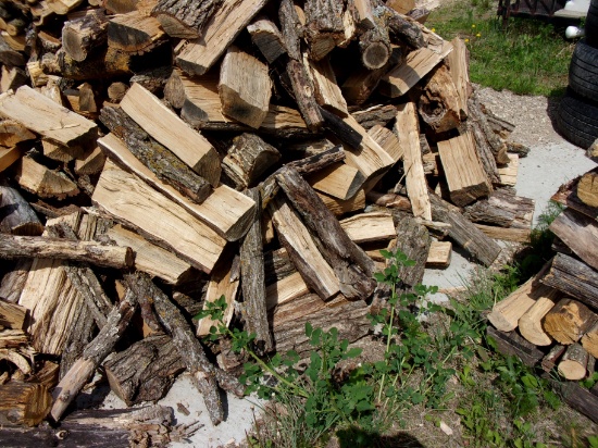 PILE OF SPLIT WOOD  OAK