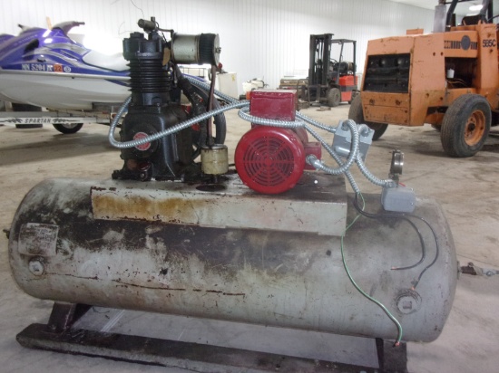 5 H.P. SINGLE PH 220V  HORZ. AIR COMPRESSOR