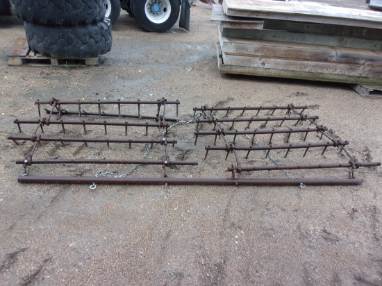 2 SECTION (10') SPIKE TOOTH HARROW W/ HITCH